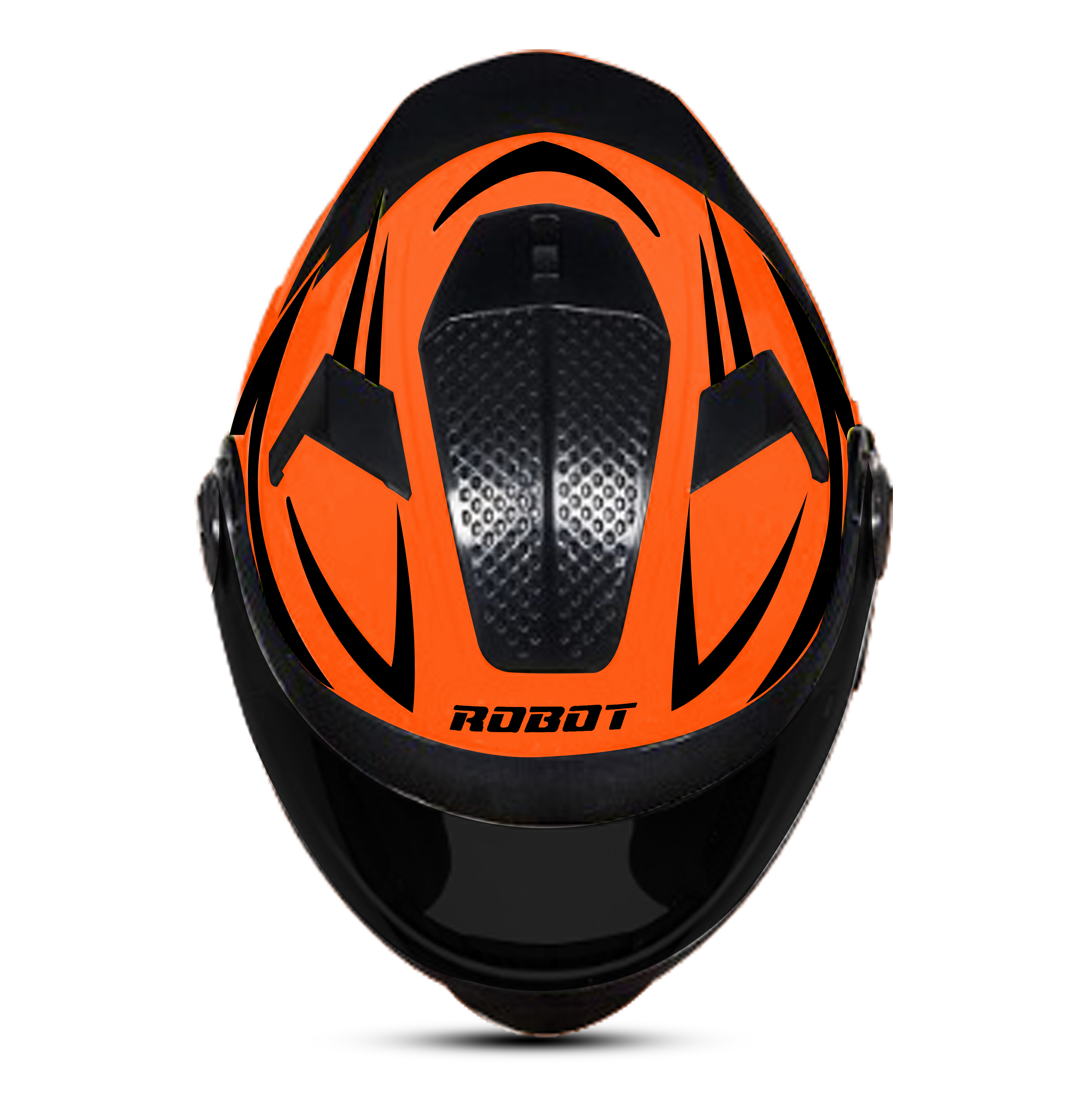 SBH-17 ROBOT REFLECTIVE GLOSSY FLUO ORANGE (FITTED WITH CLEAR VISOR EXTRA SMOKE VISOR FREE)